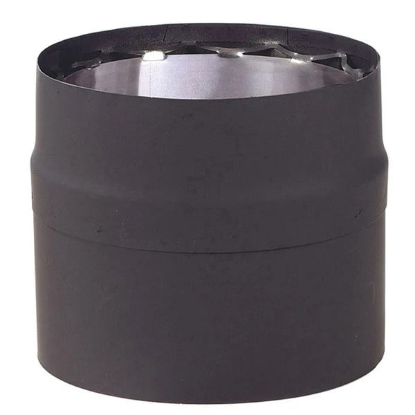 Olympia Chimney & Venting 6" x 6" Ventis Double-Wall 304L Stainless Steel Black Slip Section - VDB0606SL