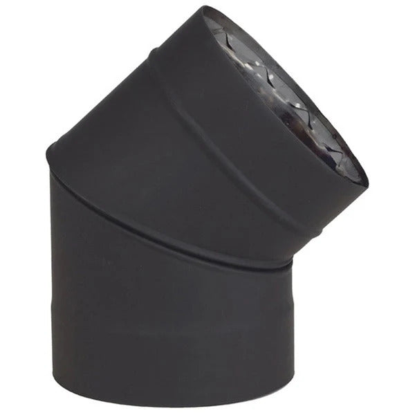Olympia Chimney & Venting 6" Ventis Double-Wall 304L Stainless Steel 45-Degree Fixed Elbow - VDB0645F