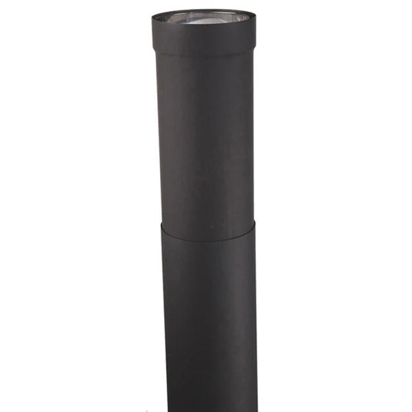 Olympia Chimney & Venting 6" Ventis Double-Wall Black Stove Pipe 18" - 30" Small Telescoping Section - VDB06ST