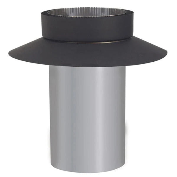 Olympia Chimney & Venting 6" Ventis Double-Wall Black Stove Pipe Masonry Adaptor - VDB06MA