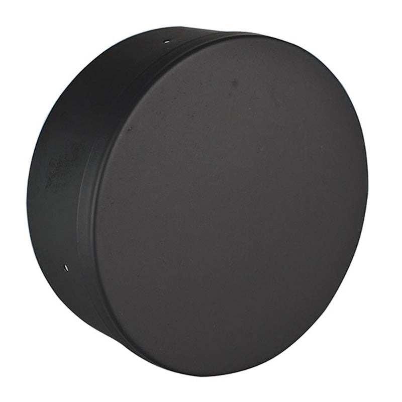 Olympia Chimney & Venting 8" Ventis Single-Wall Black Stove Pipe 22-Gauge Cold-Rolled Steel-Wall Trim Collar-VSB08WTC
