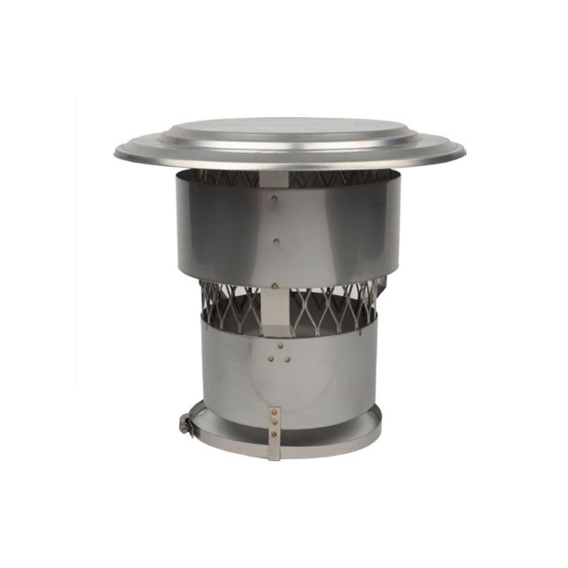 Olympia Chimney & Venting 9" Forever Flex 316Ti-Alloy SS Light Flex/Hybrid Rain Cap w/ 3/4" Mesh Screen & Wind Guard-CSF9