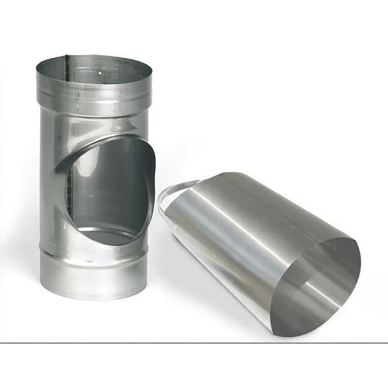 Olympia Chimney & Venting 5.5" New Universal Components Tee with Removable 22" Snout - TLFET5.5