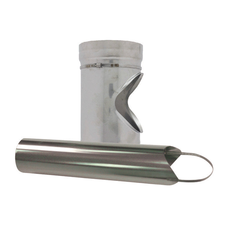 Olympia Chimney & Venting 5" New Universal Components 316L Tee with Removable 22" Snout-THFET316-5