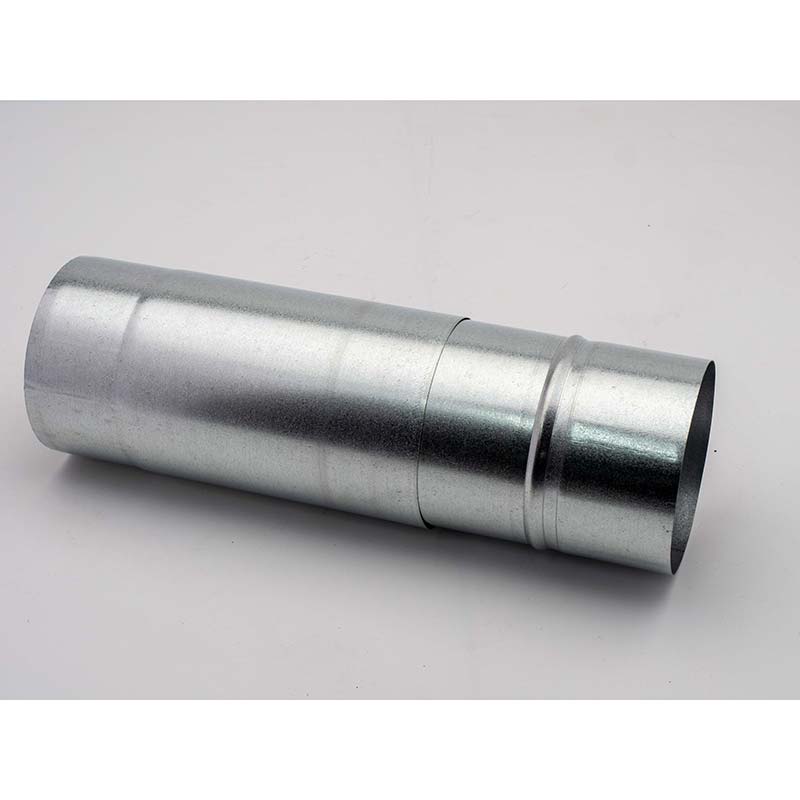 Olympia Chimney & Venting 4" x 20" Telescoping Pipe Section (2 pieces) Galvanized, Adjusts to 38"