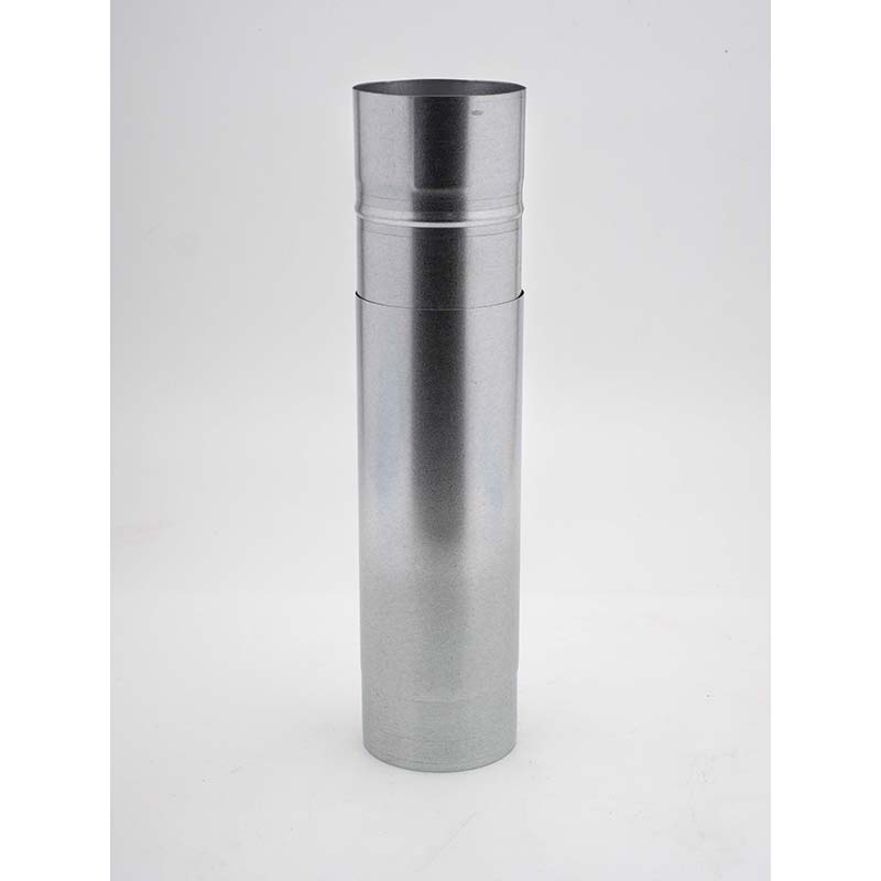 Olympia Chimney & Venting 4" x 20" Telescoping Pipe Section (2 pieces) Galvanized, Adjusts to 38"