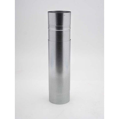 Olympia Chimney & Venting 4" x 20" Telescoping Pipe Section (2 pieces) Galvanized, Adjusts to 38"