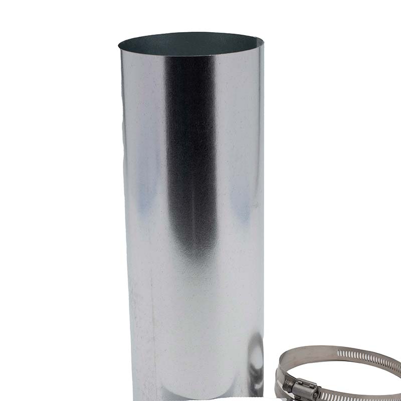 Olympia Chimney & Venting EZ Vent 4" x 12" Galvanized Vent Stent With 2 Clamps