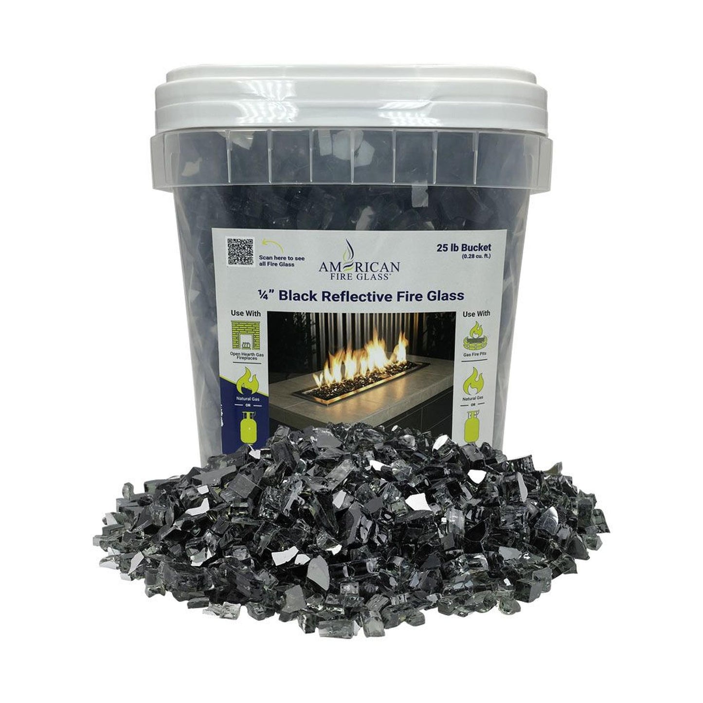 10 lb. Package of Black Reflective Fyre Glass Media