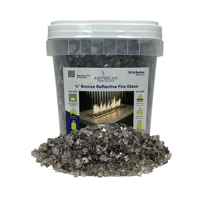 10 lb. Package of Bronze Reflective Fyre Glass Media