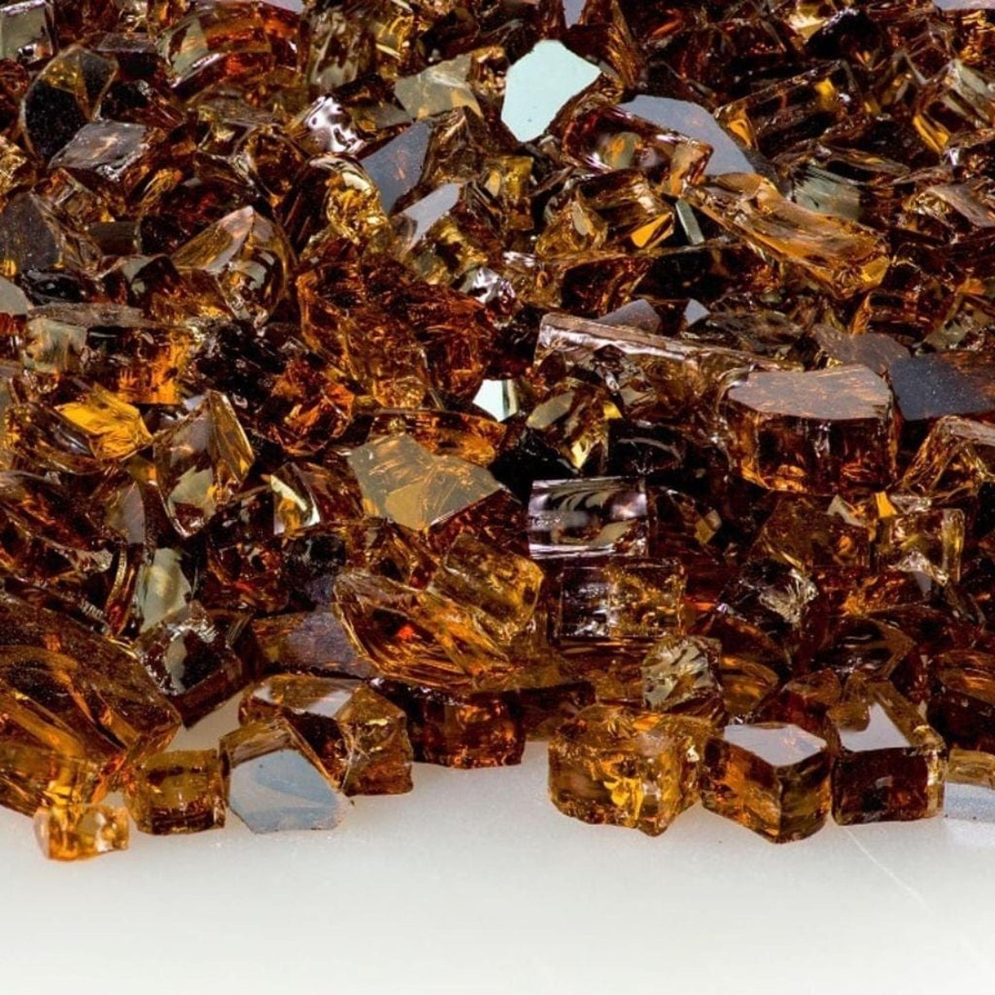10 lbs. 1/2" Copper Reflective Fire Glass Media
