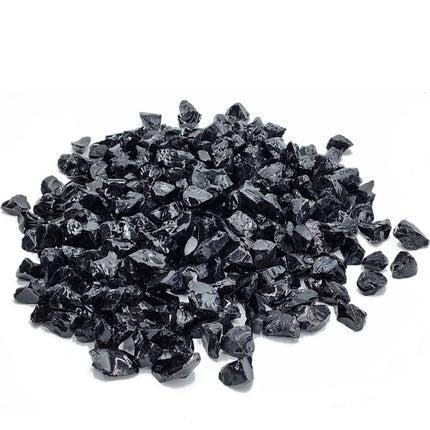 10 lbs. 1/2" Midnight Black Reflective Fire Glass Media