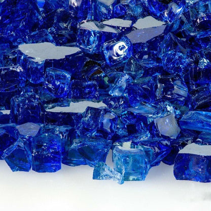 10 lbs. 1/2" Sapphire Reflective Fire Glass Media