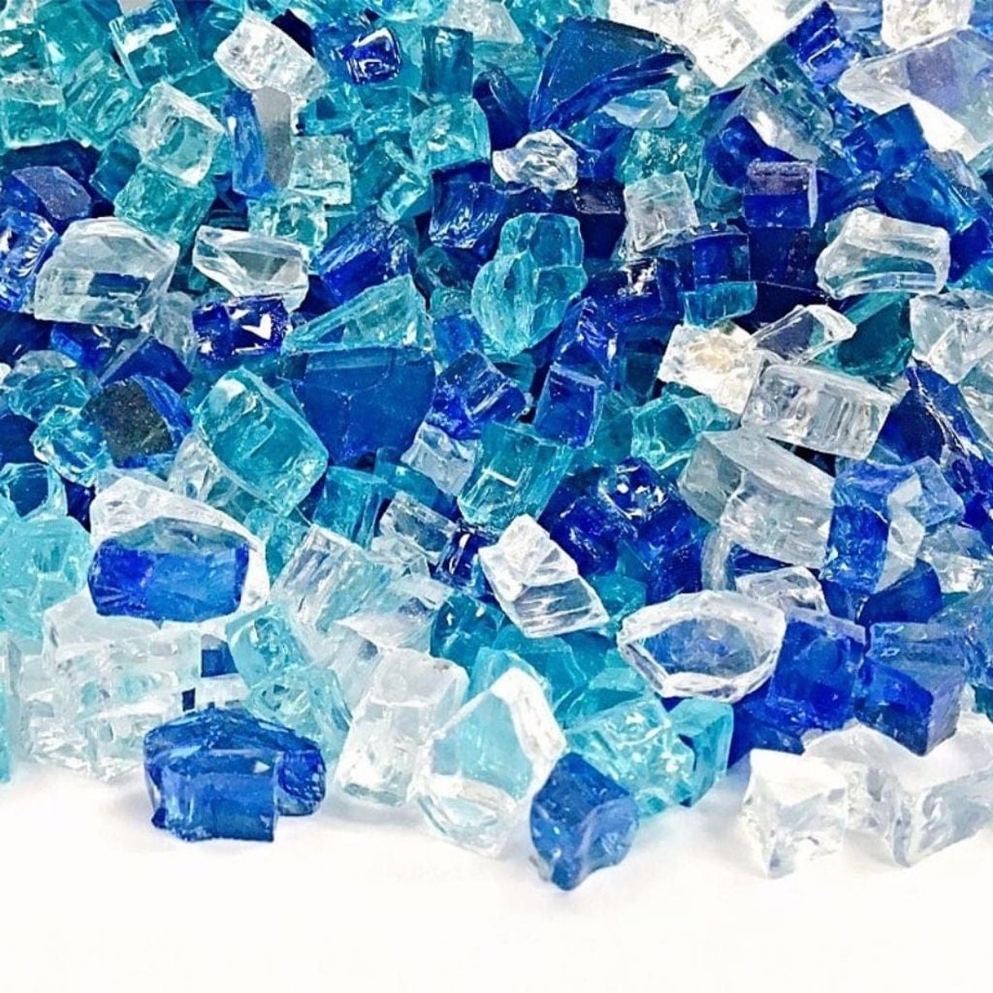 10 lbs. 1/4" Bermuda Reflective Blended Fire Glass Media