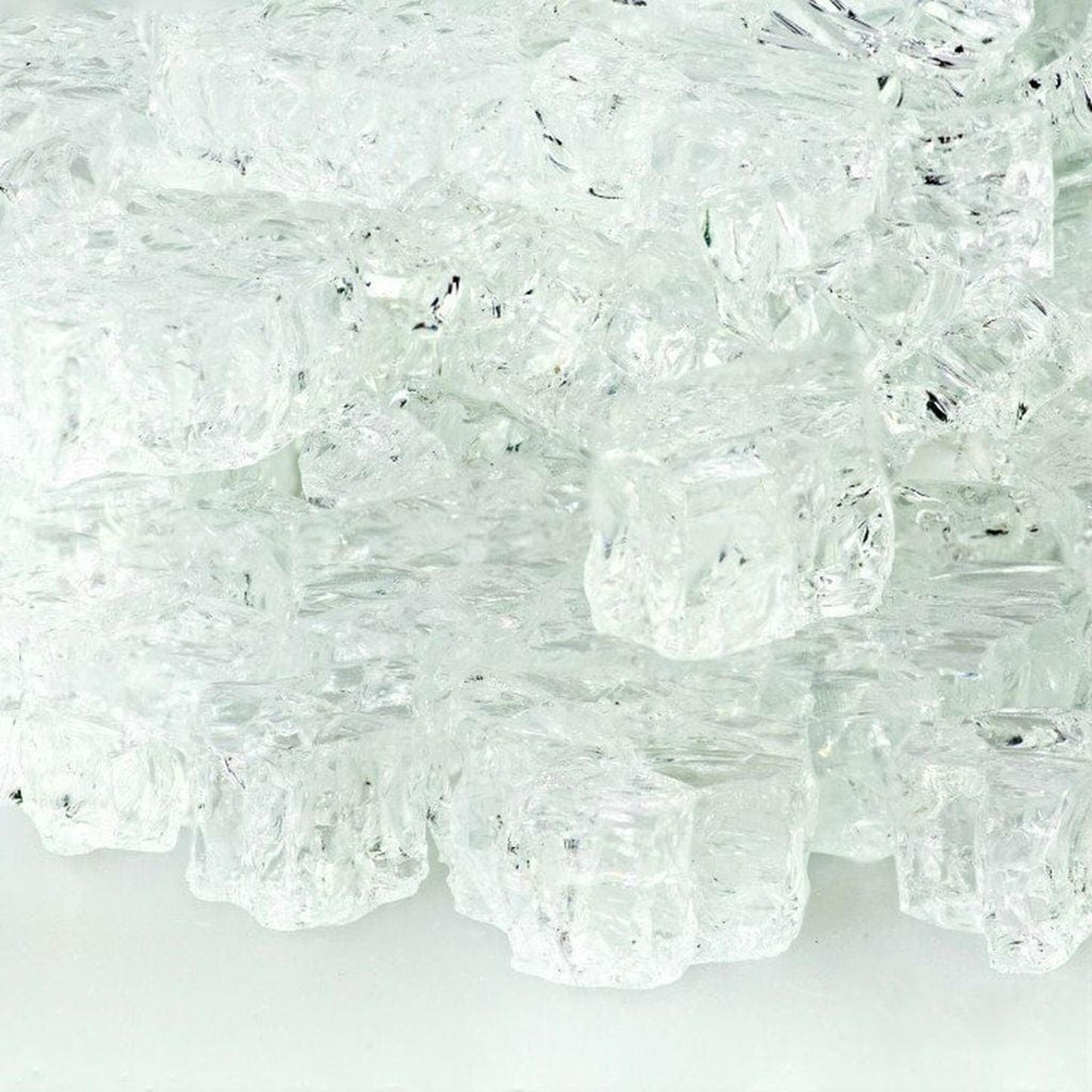 Fireglass Plus 1/4" Crystal Ice Reflective Fire Glass Media (10 lbs)