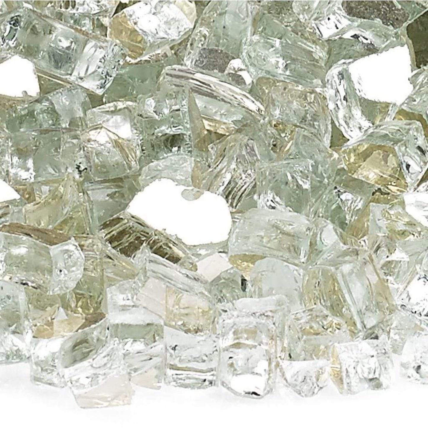 10 lbs. 1/2" Platinum Reflective Fire Glass Media