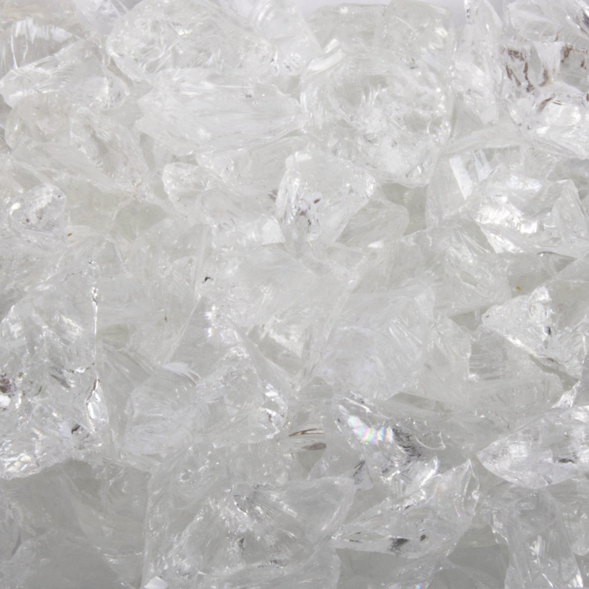 100 lbs. Clear Reflective Fire Glass Media