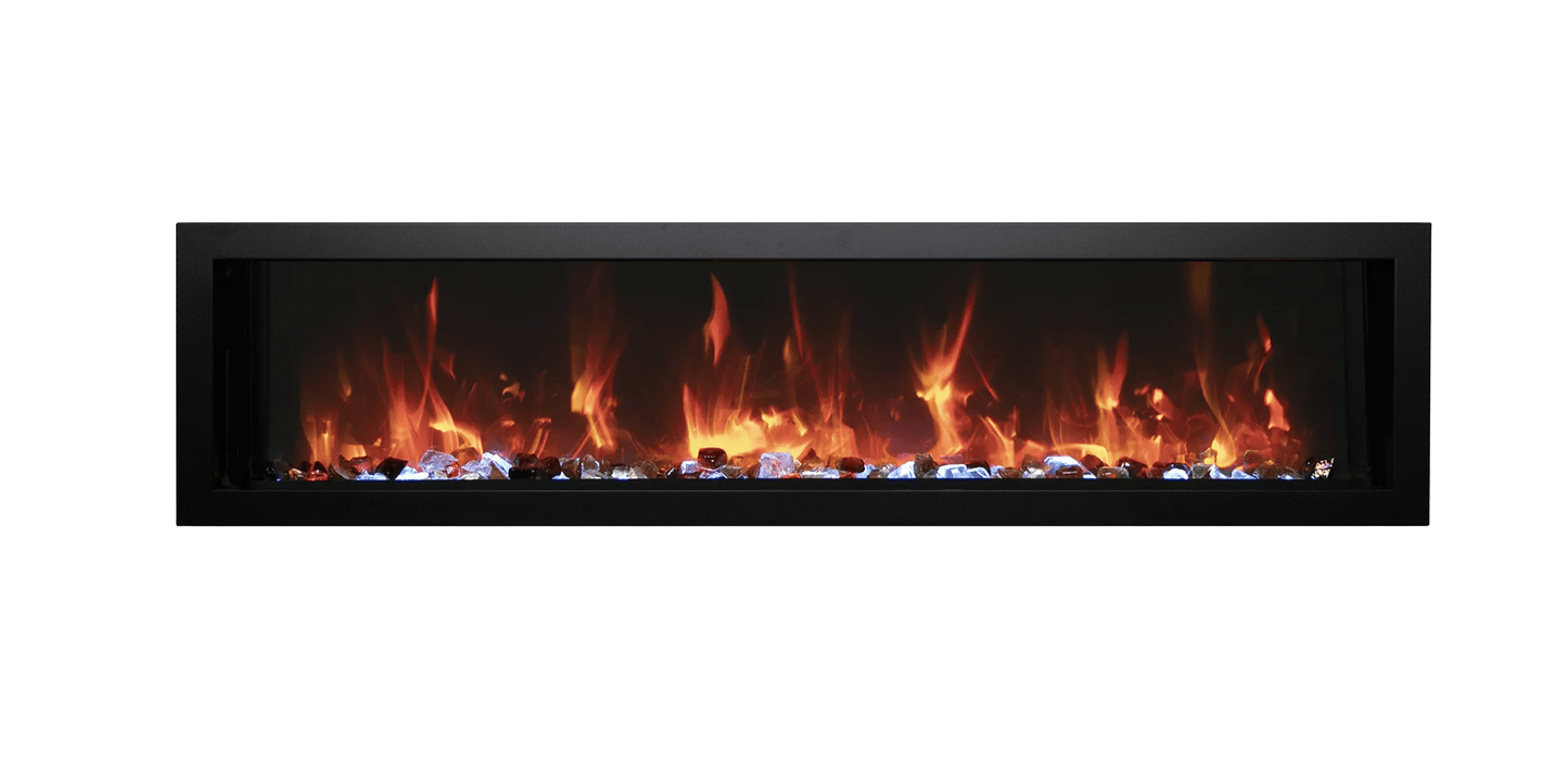 Remii by Amantii 45" Extra Slim Wall Mount Electric Fireplace with Black Steel Surround