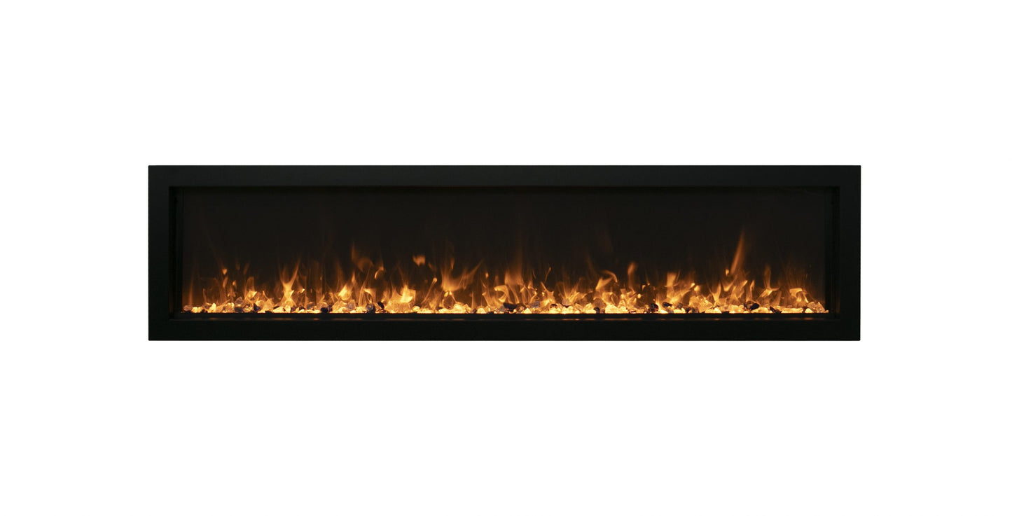 Remii by Amantii 45" Extra Slim Wall Mount Electric Fireplace with Black Steel Surround