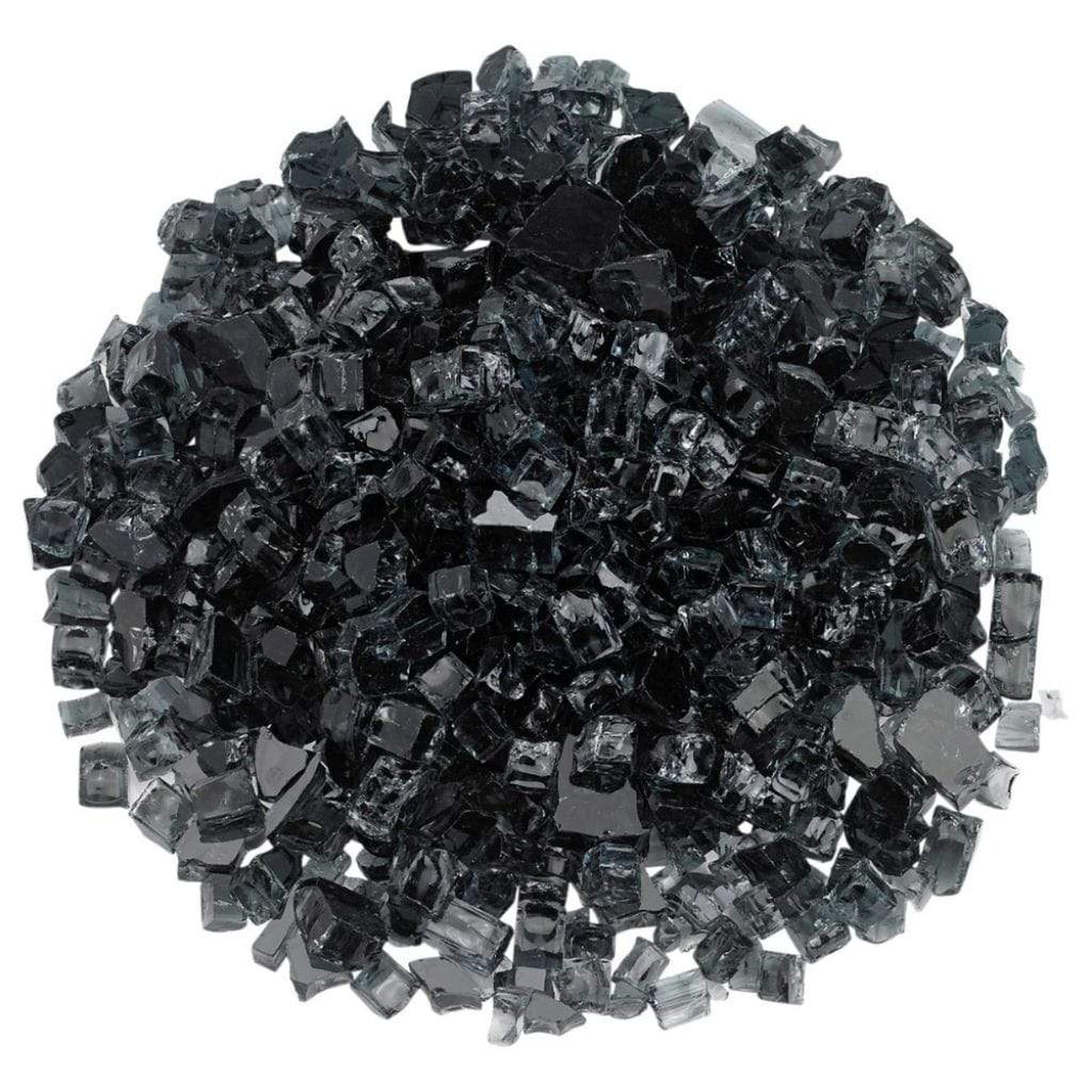 1/2" Black Non-Reflective Fire Glass, 10 lb. in Jar