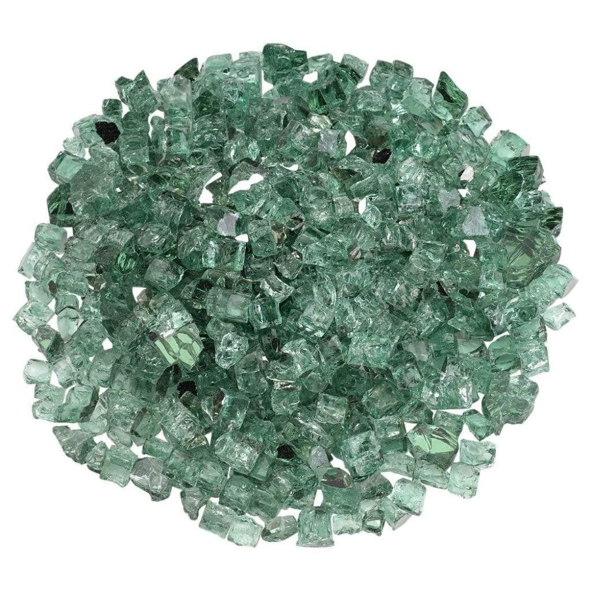 1/2" Evergreen Reflective Fire Glass, 10 lb. in Bag