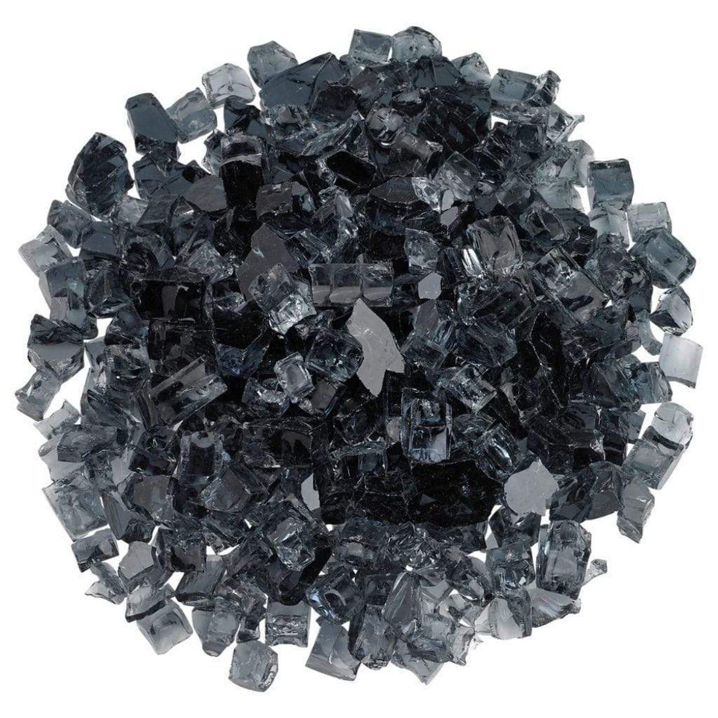 1/2" Gray Non-Reflective Fire Glass, 10 lb. in Jar