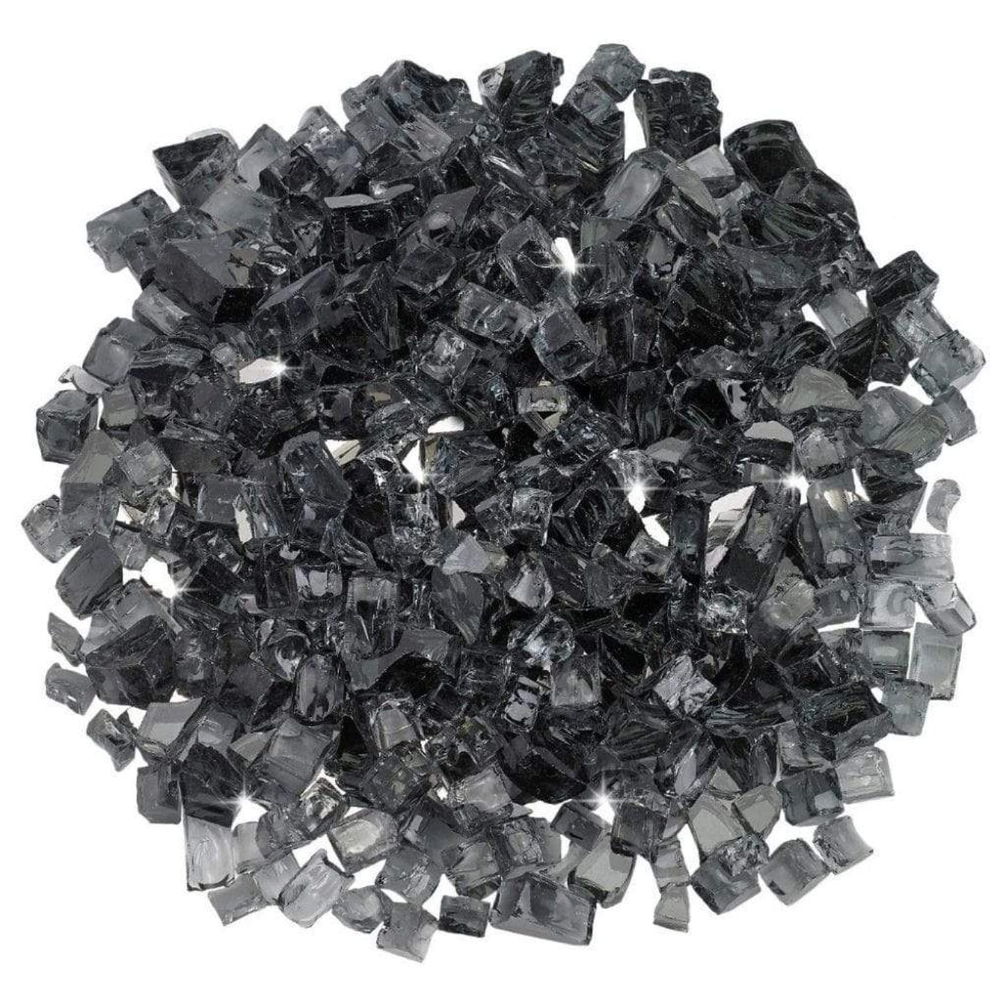 1/2" Gray Reflective Fire Glass, 10 lb. in Jar