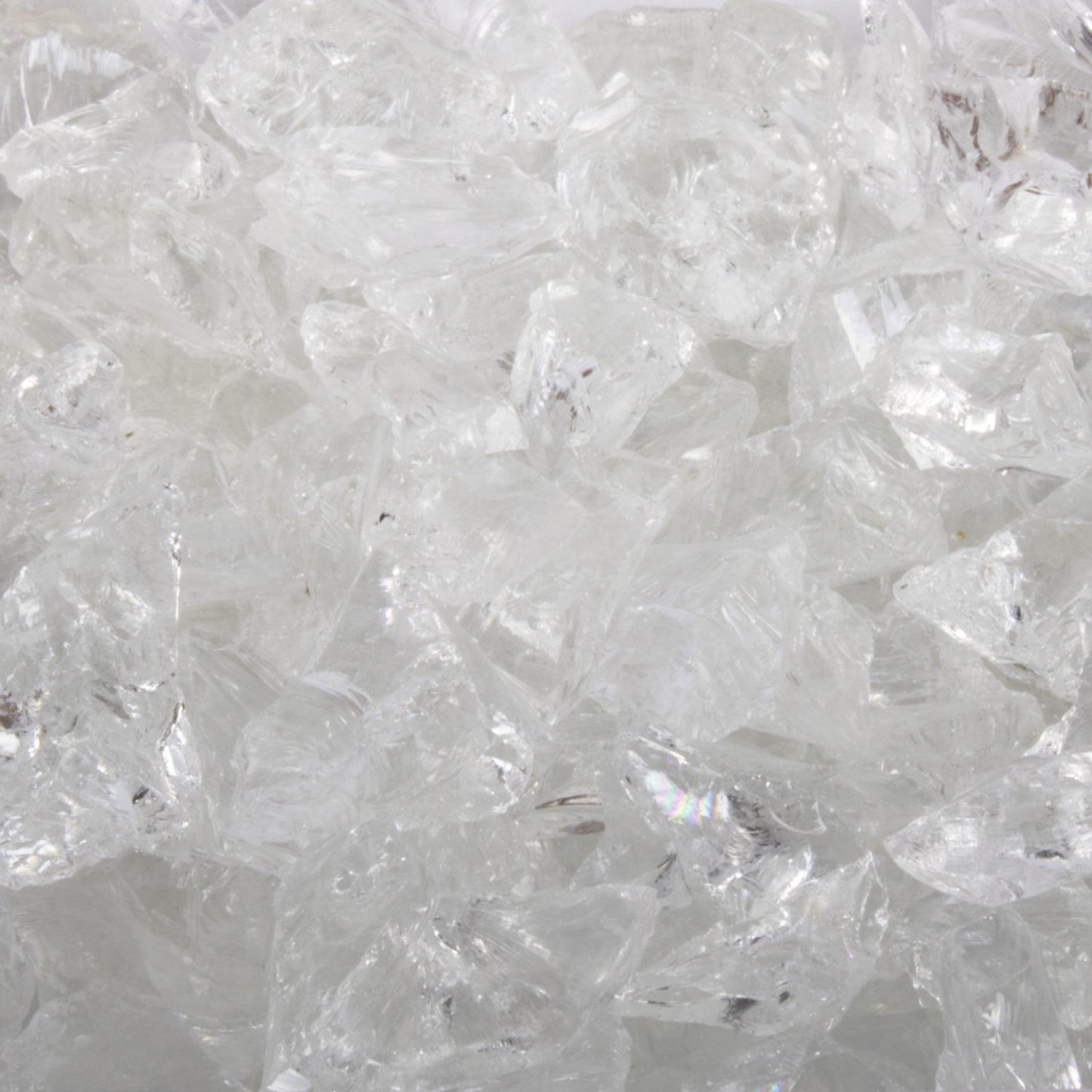 125 lbs. Clear Reflective Fire Glass Media