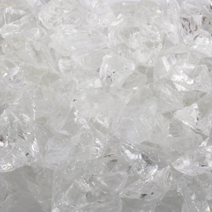 125 lbs. Clear Reflective Fire Glass Media