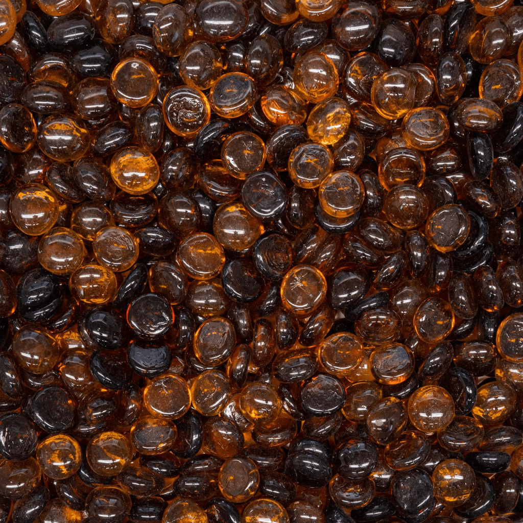 125 lbs. Reflective Fire Glass Pebbles/Gems