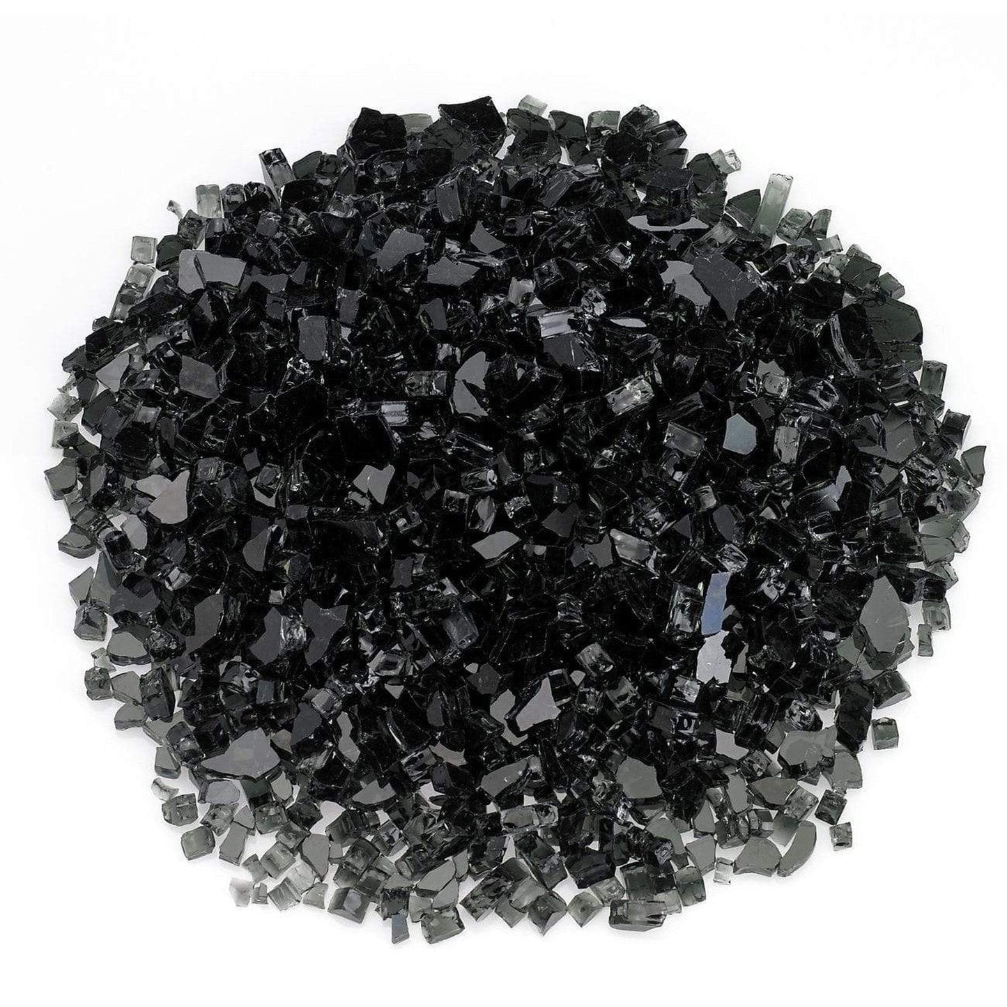1/4" Black Non-Reflective Fire Glass, 10 lb. in Bag