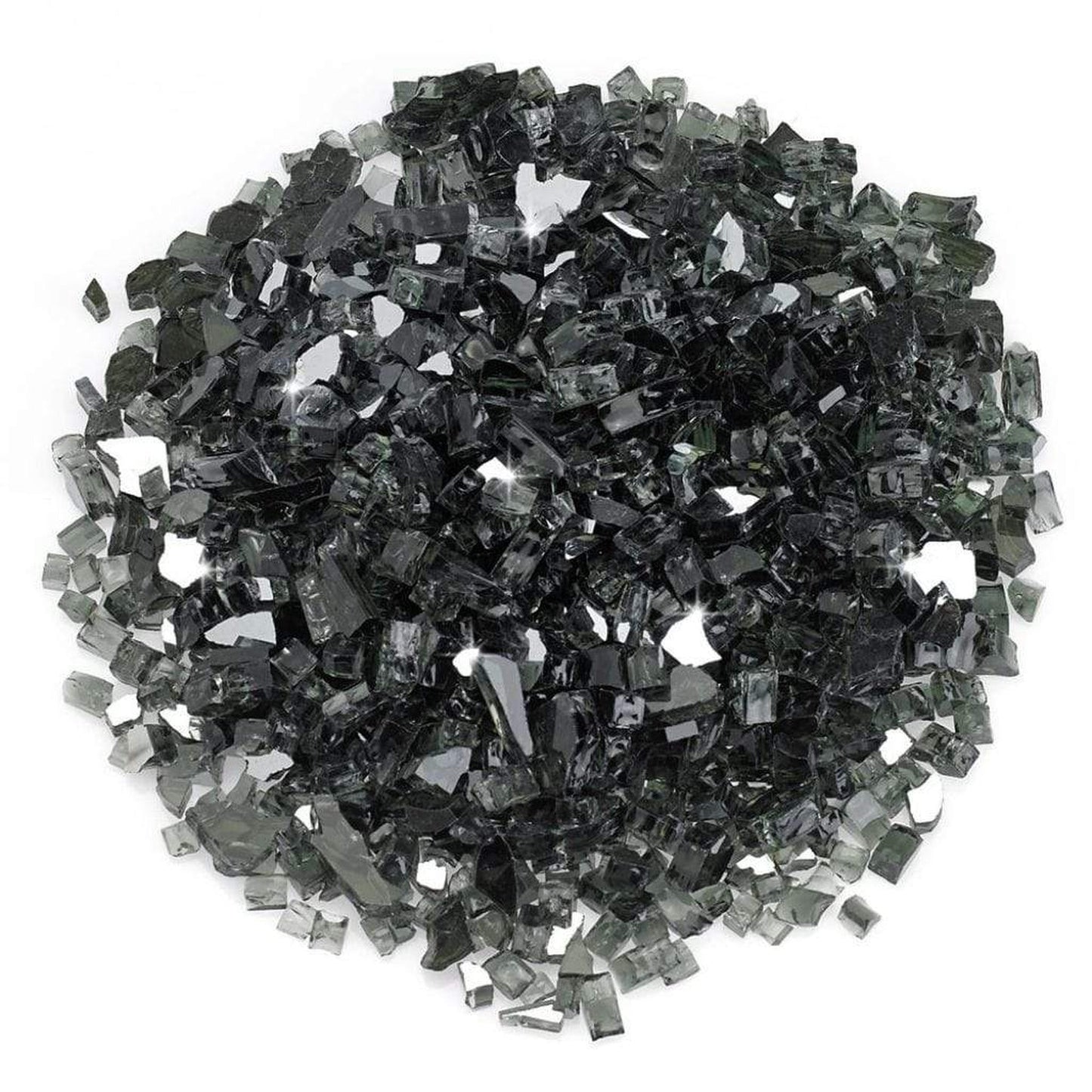 1/4" Black Reflective Fire Glass, 10 lb. in Bag