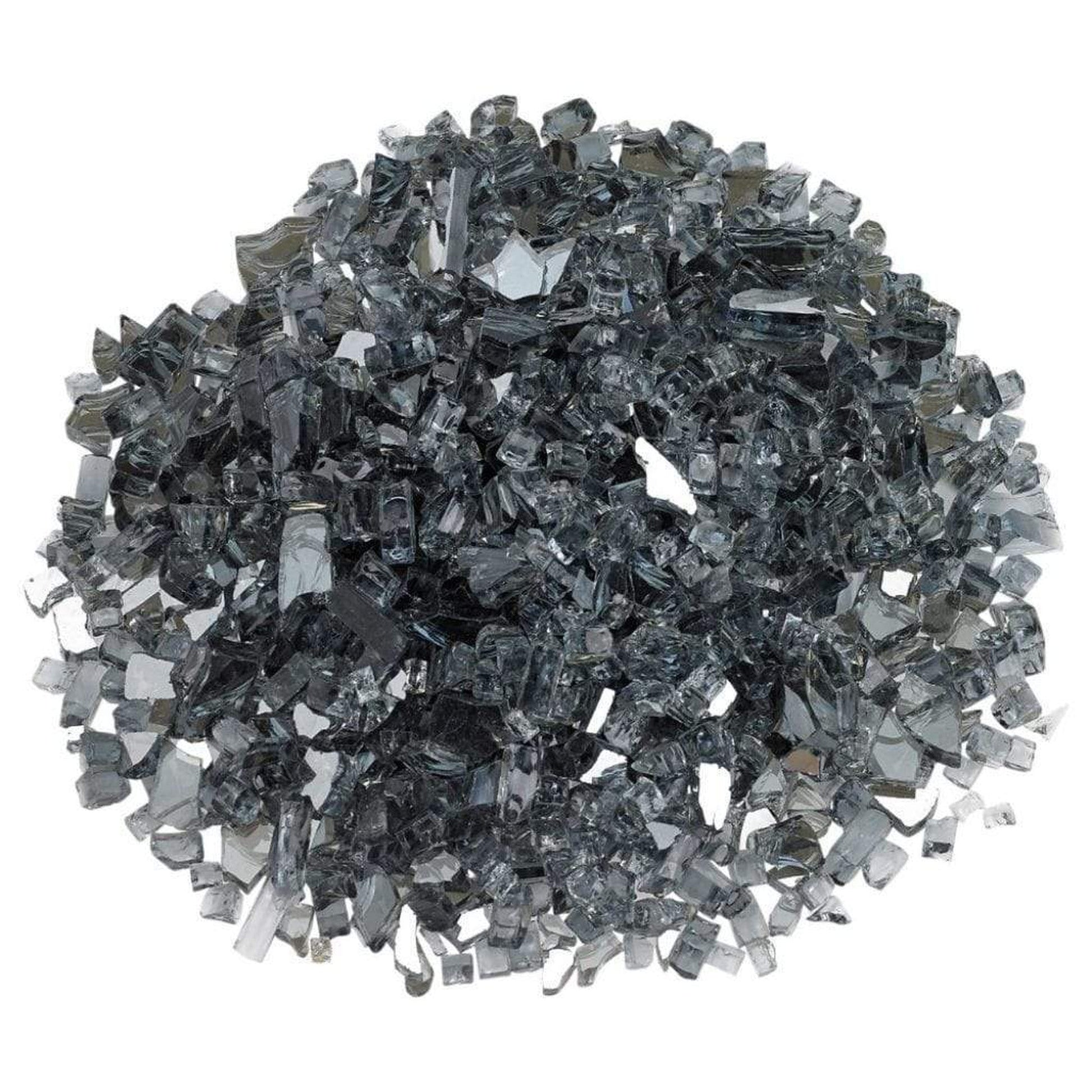 1/4" Gray Reflective Fire Glass, 10 lb. in Jar