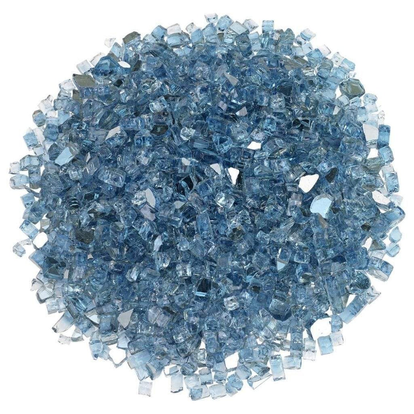 1/4" Pacific Blue Reflective Fire Glass, 10 lb. in Bag