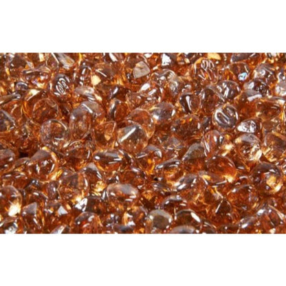15 lbs. Reflective Large Tempered Diamonds Fireglass Media
