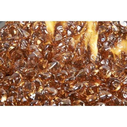 15 lbs. Reflective Large Tempered Diamonds Fireglass Media