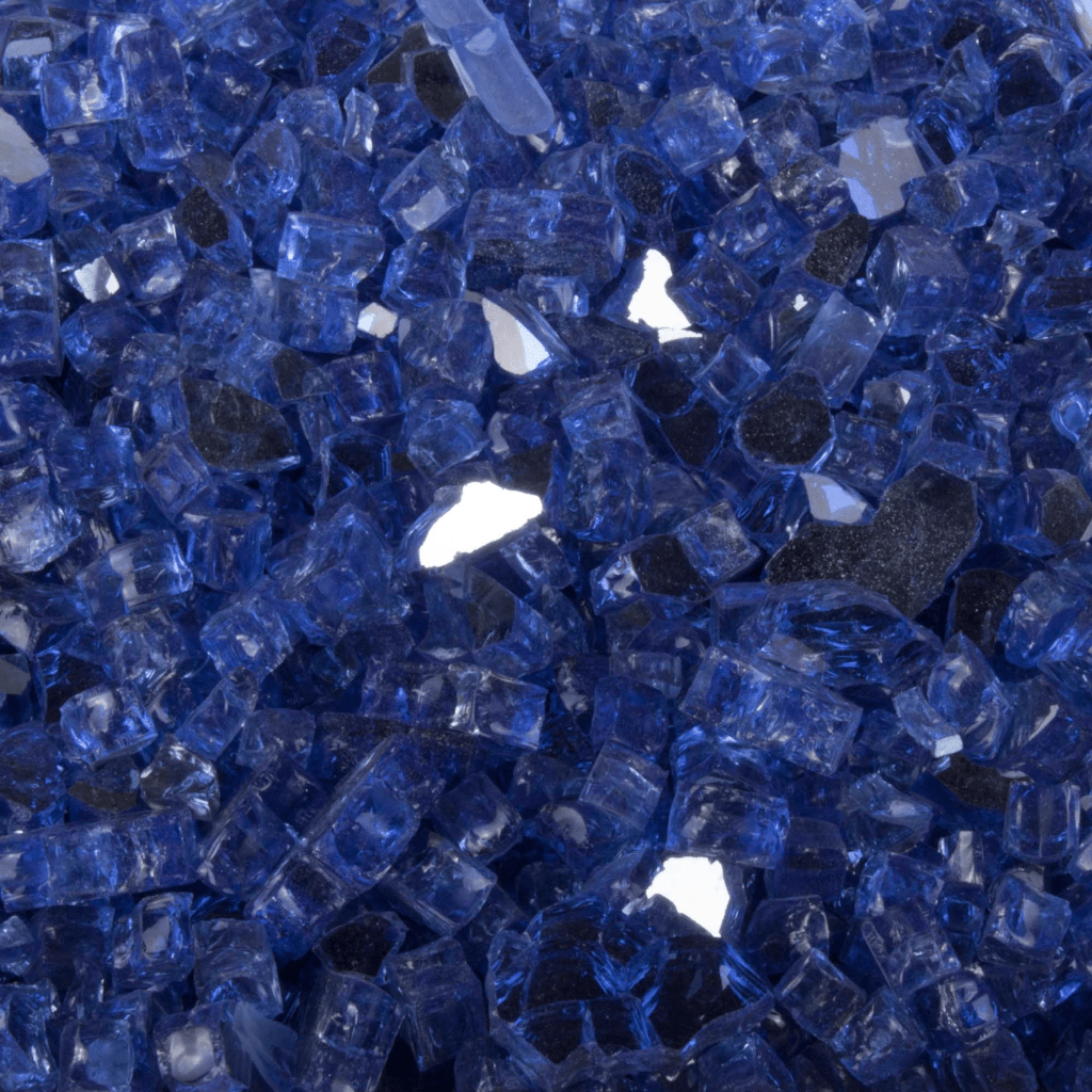 150 lbs. Cobalt Reflective Fire Glass Media