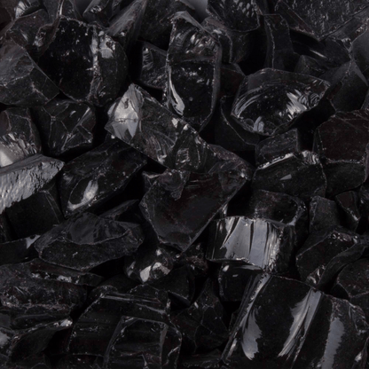 175 lbs. Black Non Reflective Fire Glass Media