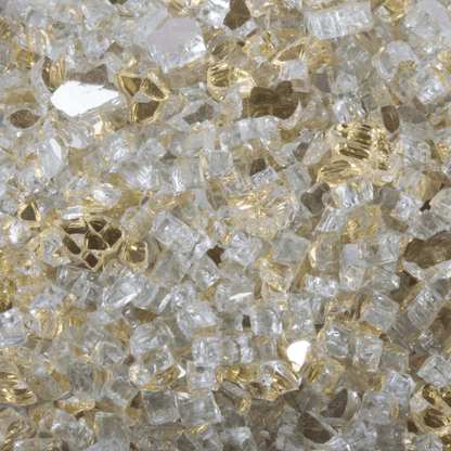 175 lbs. Gold Reflective Fire Glass Media
