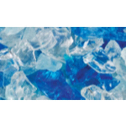 20 Lbs. Sapphire Blue Large Reflective Crushed Glass Media