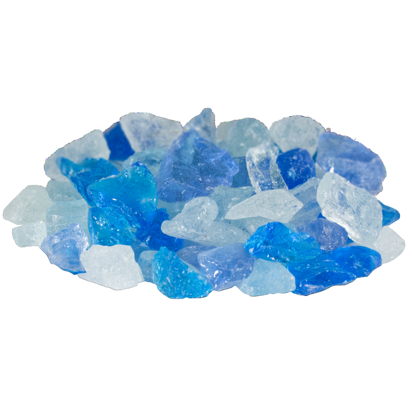20 Lbs. Sapphire Blue Large Reflective Crushed Glass Media
