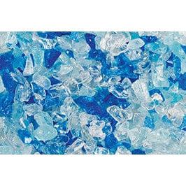 20 Lbs. Sapphire Blue Large Reflective Crushed Glass Media