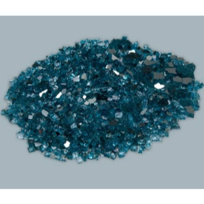 21 Lbs. Sapphire Reflective Crushed Fire Glass Media