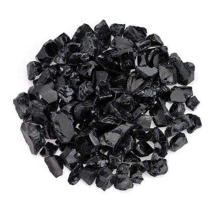 25 lbs. Black Non Reflective Fire Glass Media
