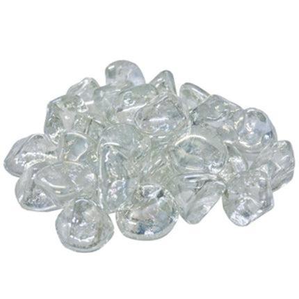 25 lbs. Clear Reflective Fire Glass Media