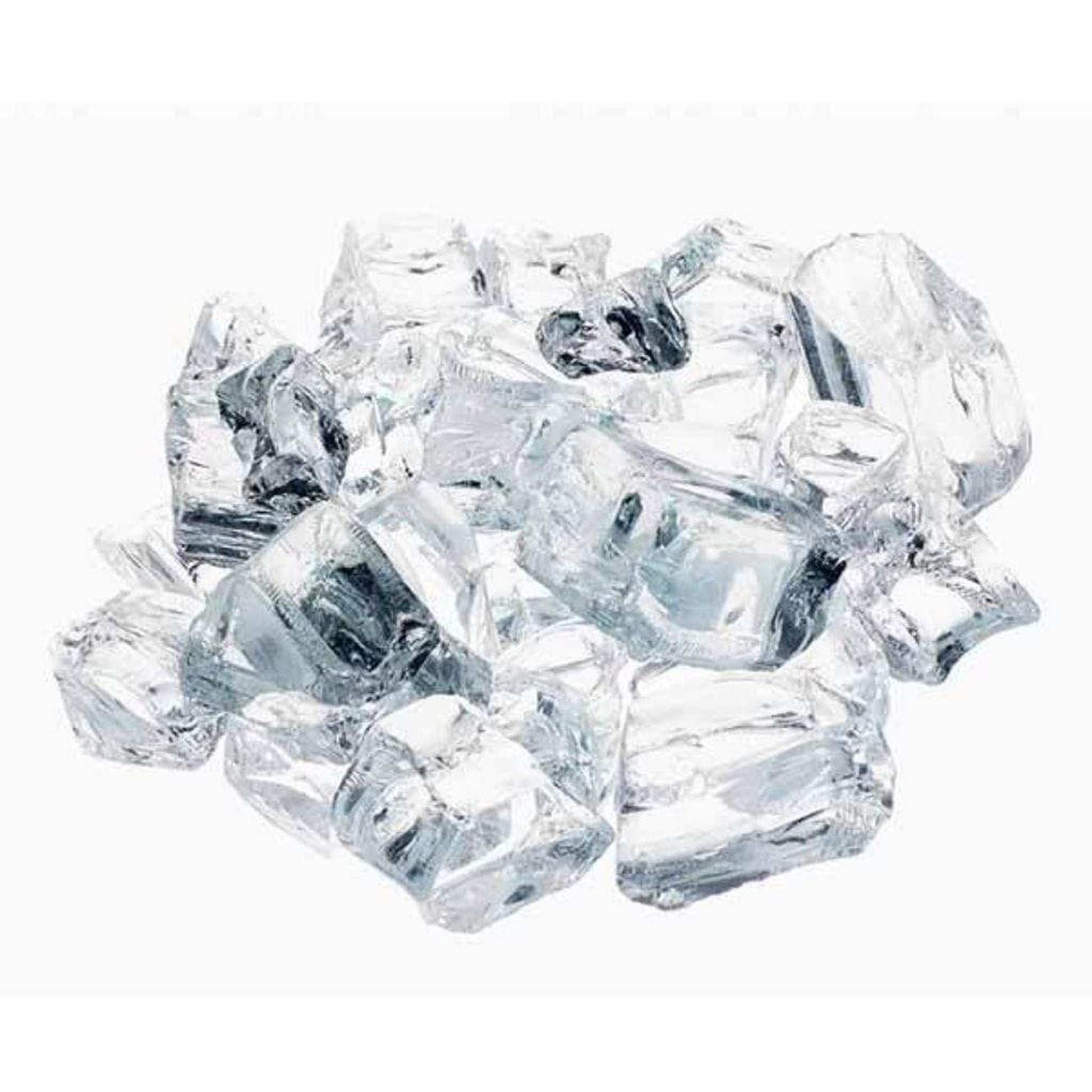 25 lbs. Clear Reflective Fire Glass Media
