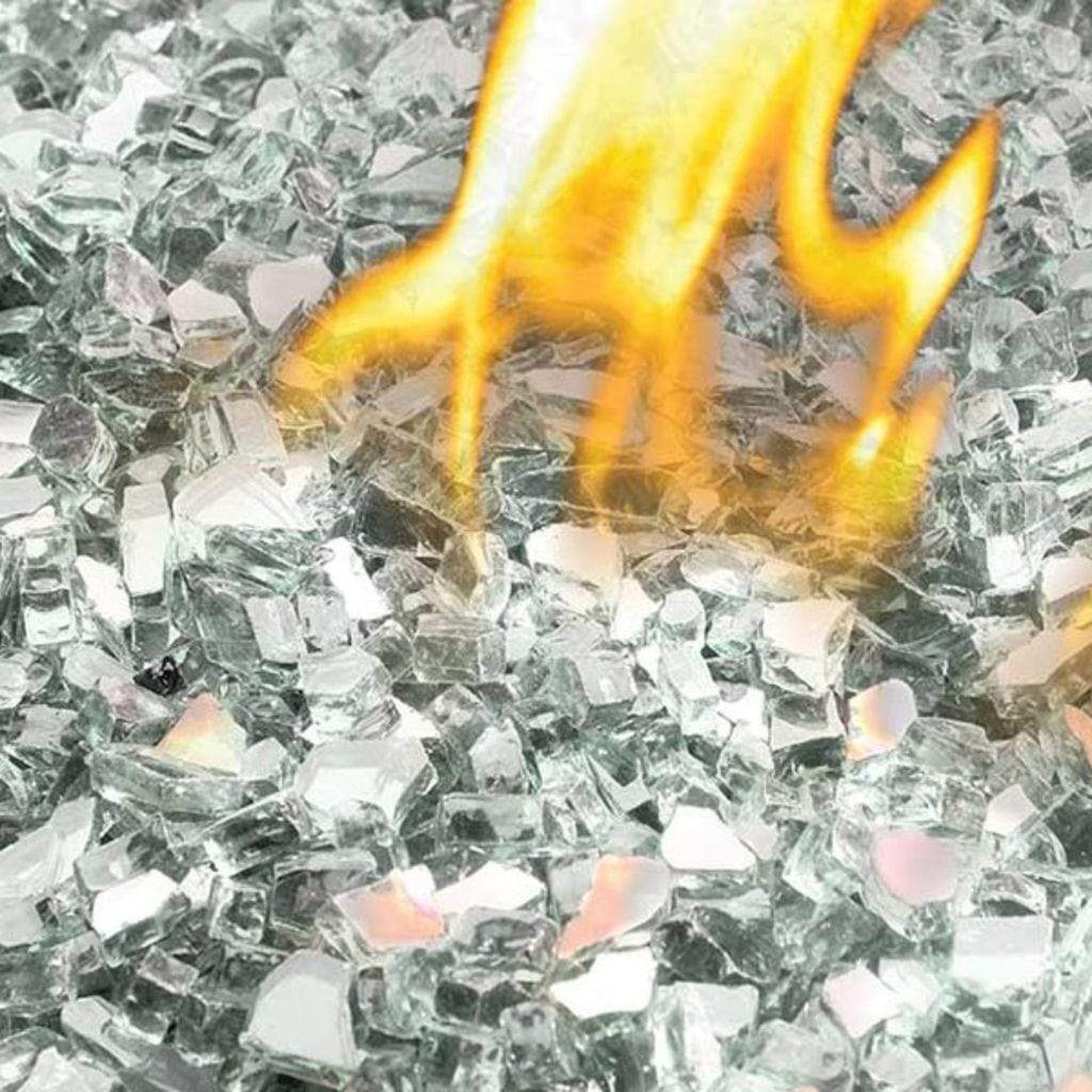 25 lbs. Clear Reflective Fire Glass Media