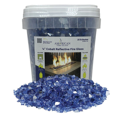 25 lbs. Cobalt Reflective Fire Glass Media