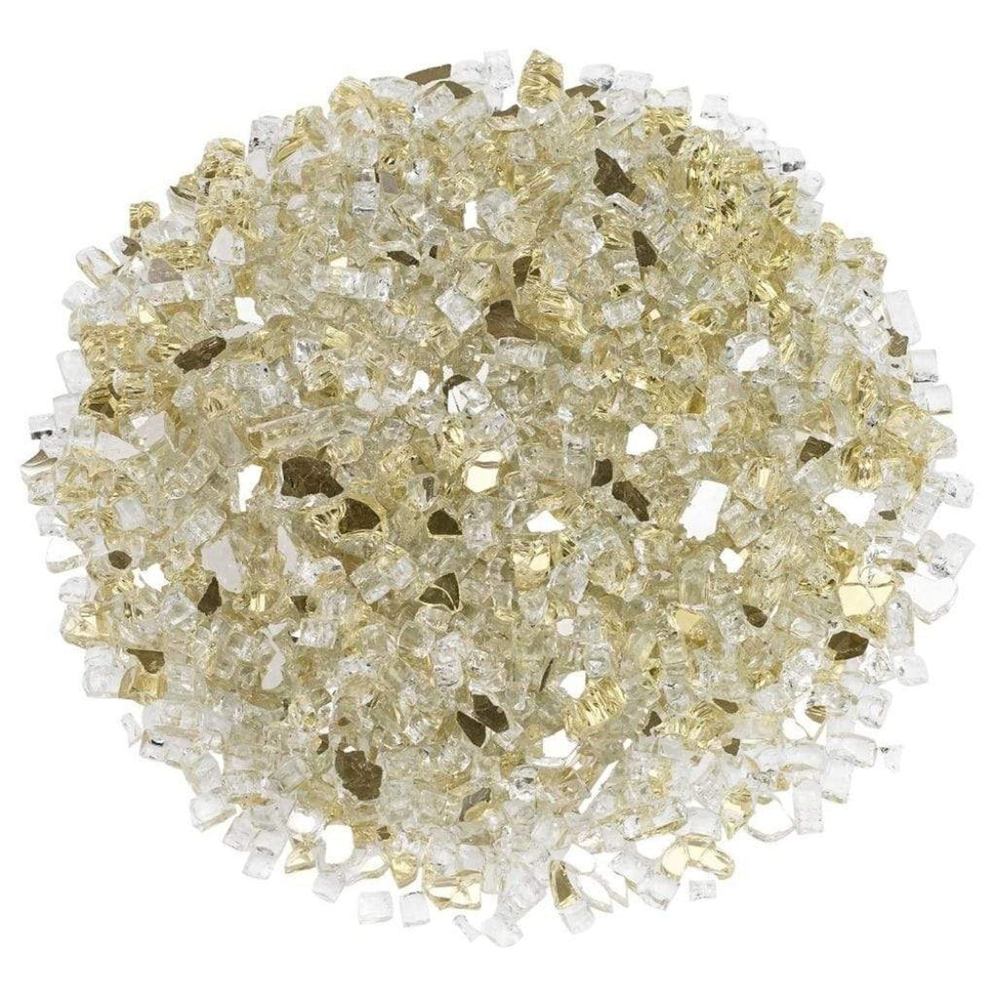 25 lbs. Gold Reflective Fire Glass Media