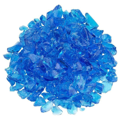 25 lbs. Turquoise Non-Reflective Fire Glass Media